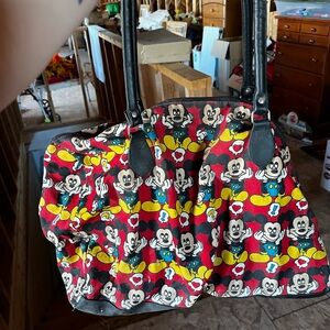 Disney Mickey Unlimited Cream and Red Fabric